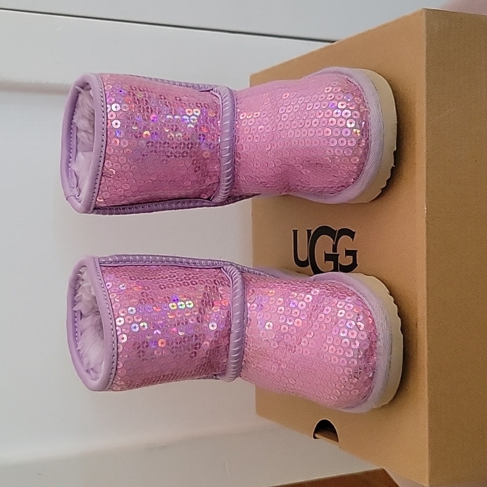 Pink and purple uggs size 8